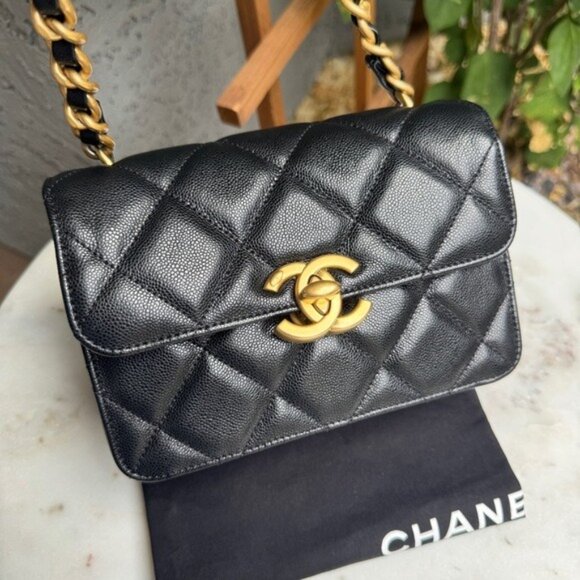 Chanel Shiny Caviar Quilted Small Single Flap - Picture 3 of 15